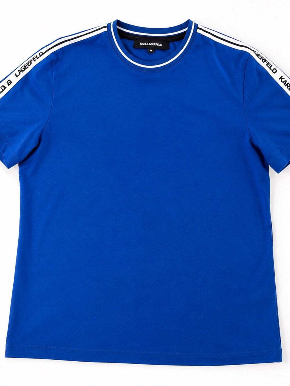 Karl Lagerfeld Paris Logo Tape Tee Blue S Designer Luxury